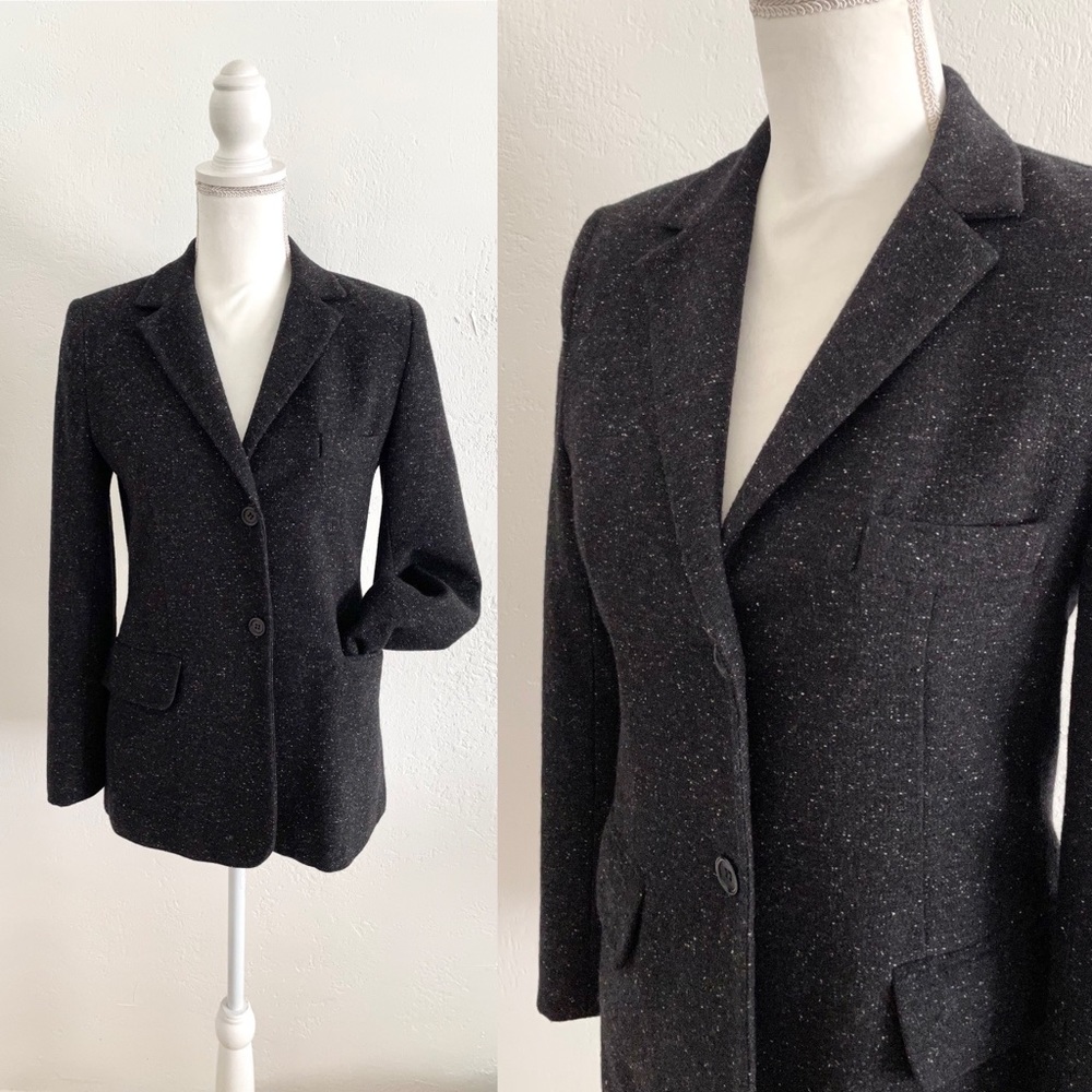 BCBGMAXAZRIA Gray Fitted Wool Blazer Size 2